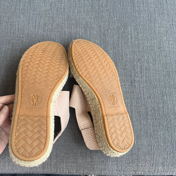 Cole Haan Cloudfeel Espadrille Platform Sandal in Pink Blush Nubuck Leather Sz 7 - Picture 8 of 8